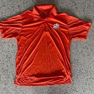 Champion Clemson Tigers Orange Performance Polo Tiger Paw Logo